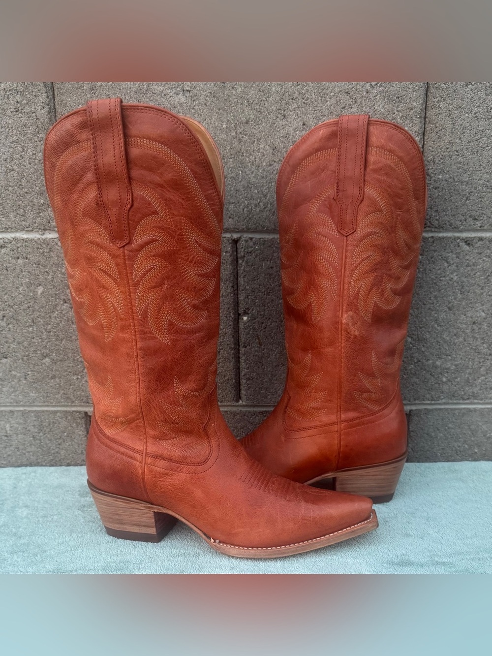 TECOVAS THE ANNIE WESTERN BOOTS AMBER SIZE 9